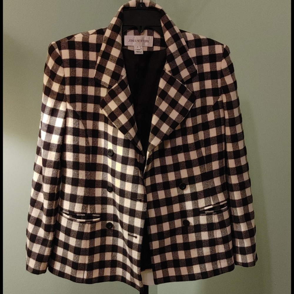 Wool Buffalo Check Blazer